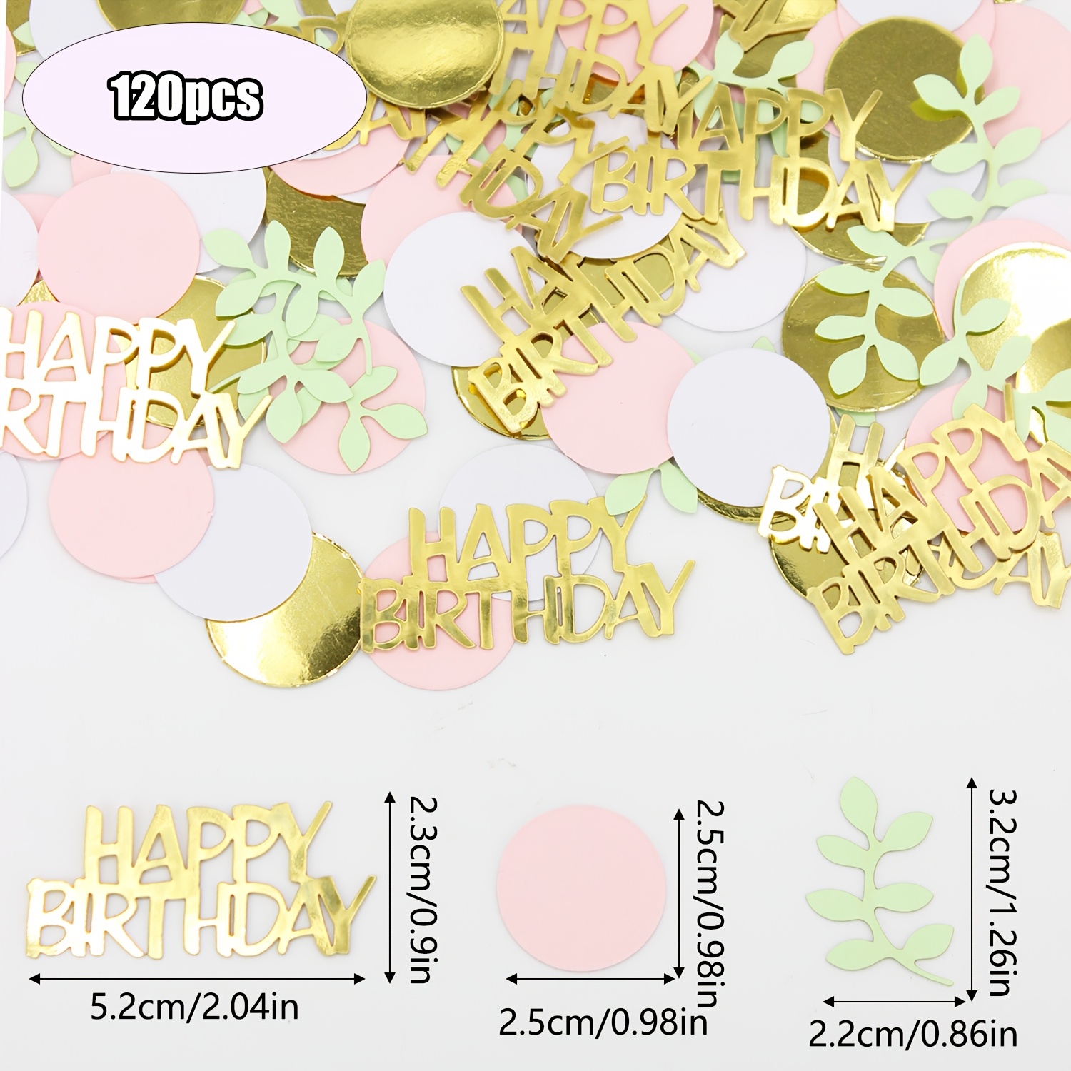 Image of 120pcs Vibrant Birthday Party Confetti - Assorted Colors For Table Decorations, Celebrations & Gifts