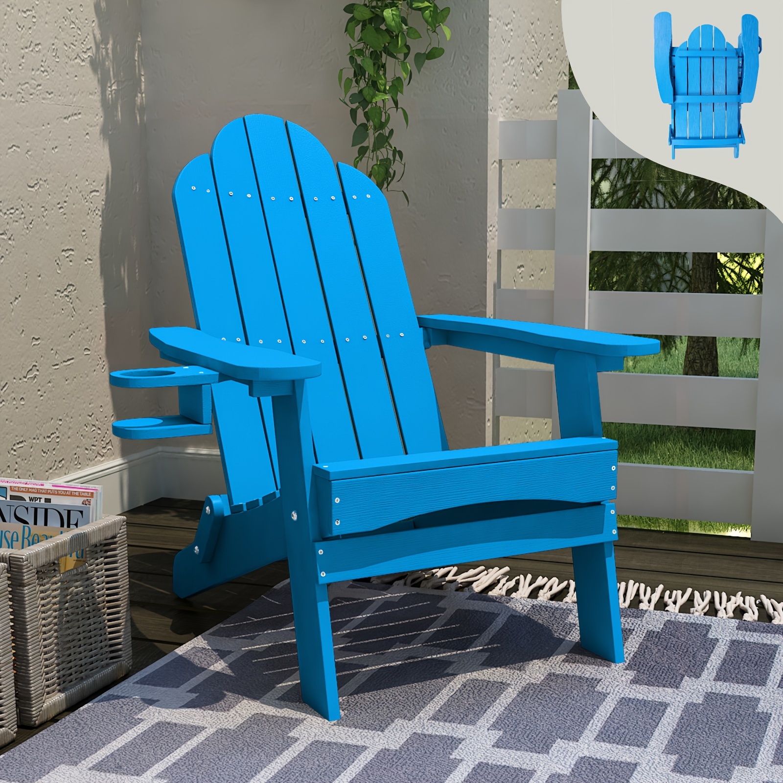 plastic patio chairs with cup holder