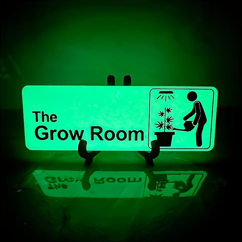 

Room Sign - Glow In The Dark - Growers Plaque, Grow Room Entrance Sign, Door Hanging Welcome Label Home Decor, Unique 3d Printed Decorative Grow Room Accessories For Women, Men, Grower