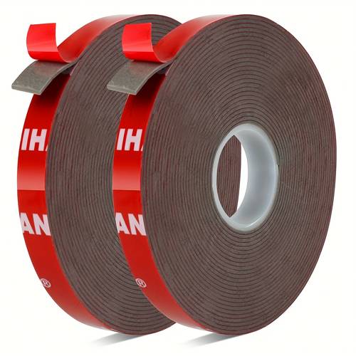 1 roll of double sided tape heavy duty double sided tape for installation narrow thin foam tape with a width of 0 4 inches suitable for home decoration and led light strips