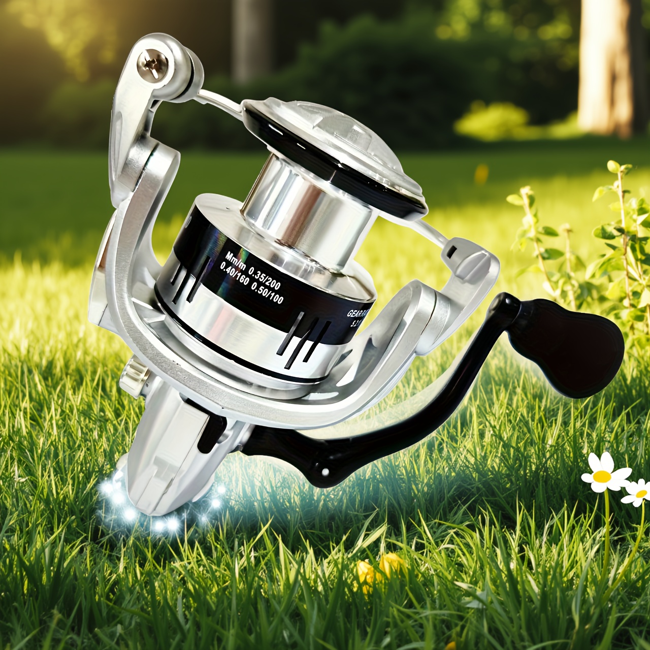 TEMU Mbln Brand Spinning Reel, Exquisite Silvery Finish, Eva Handle, 1pc