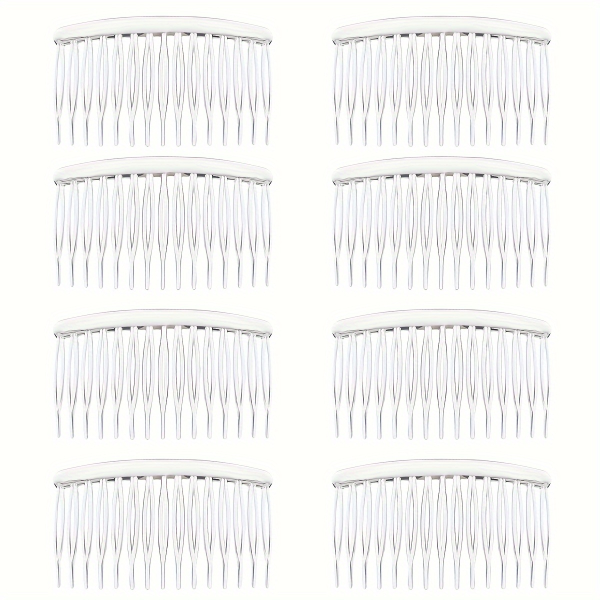 TEMU 8 stuks Minimalistische Franse Haarkammen - Antislip, Stevige Houding voor Moeiteloze Stijl & Volume | Duurzaam 15-Tand Ontwerp voor Krullend &