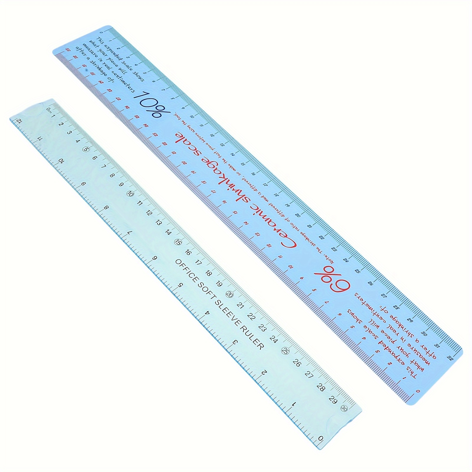 

2pcs Pottery & Ceramic Sculpting Ruler Set - Plastic Measuring Tools For Carving, Shaping, And Trimming