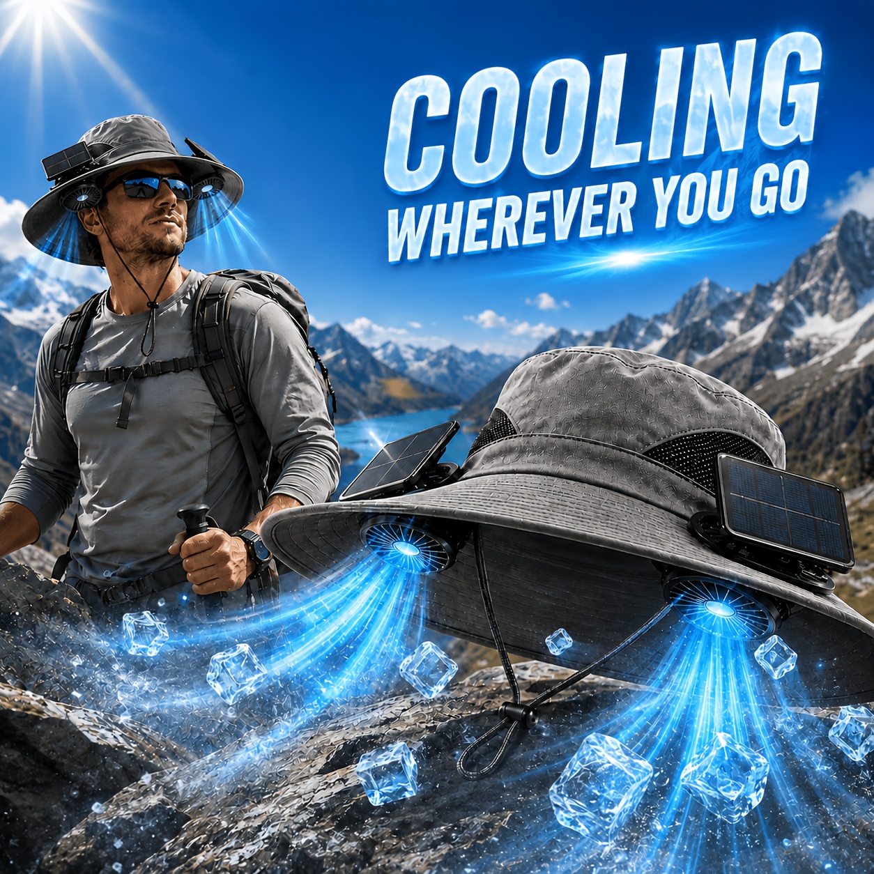TEMU 2026 New Portable Fan - Handheld Heavy-duty Snow Blower Charcoal Starter For Bbq Rapid Cooling Fan For Personal Use, Portable Jet Fan Fan,