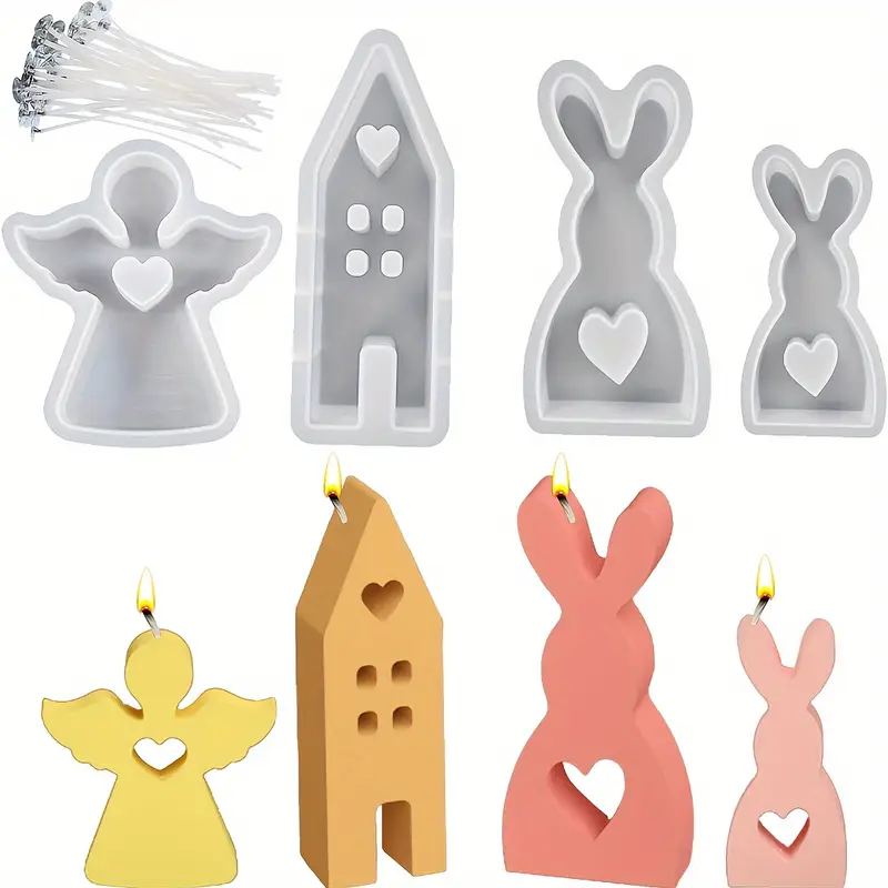 Easter Series Silicone Mold Easter Bunny Rabbit House Angel - Temu Canada