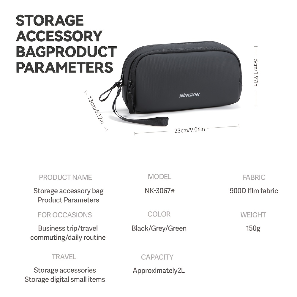 Men's and Women's Travel Handbag for Digital Storage