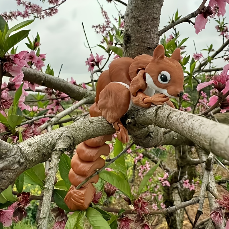1pc 3d Printed Squirrel Toy Statue | Plastic, Suitable For Easter, Halloween, Christmas, Thanksgiving - Contemporary Style, Tabletop Decoration