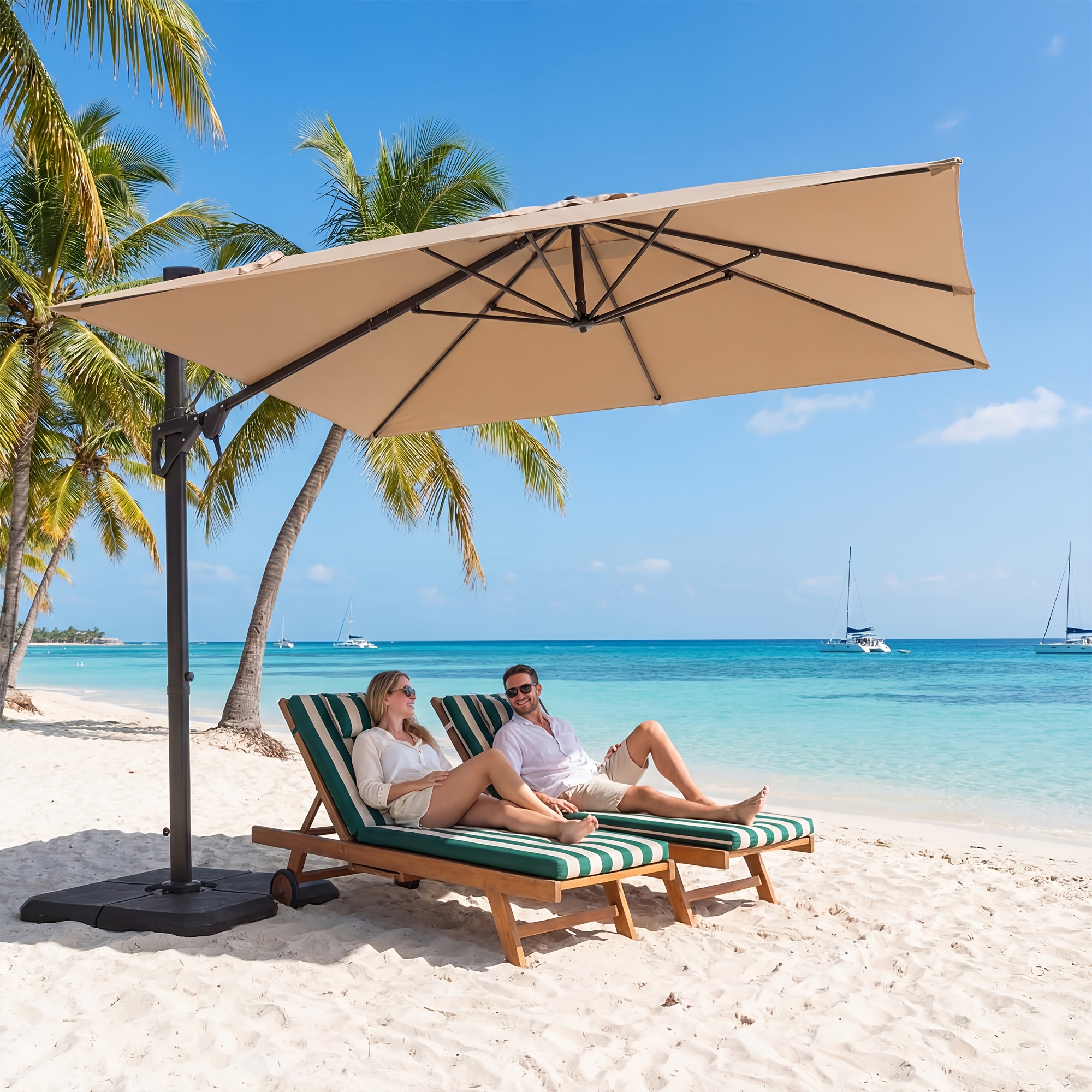 fade resistant patio umbrella canada Deluxe Offset Patio Umbrella