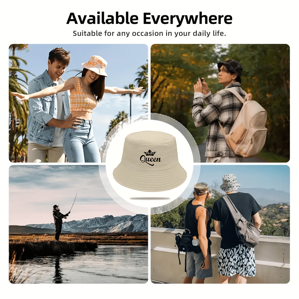 Women's Fashion Fisherman Hat, Creative Printed Cap