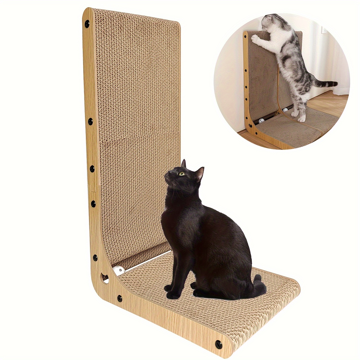 

L-shaped Cat Scratching Board, Wear-resistant Large Cat Scratching Board, Scratch-resistant Cat Supplies