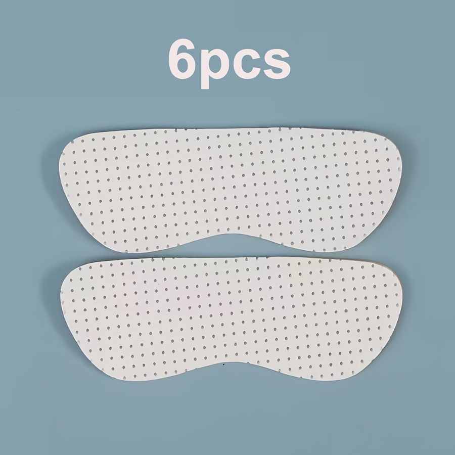 6-pack Soft Breathable Anti-slip Heel Pads | Self-adhesive, Comfortable, Durable Faux Leather Insoles For Casual, Sports, And Work Shoes, Unisex