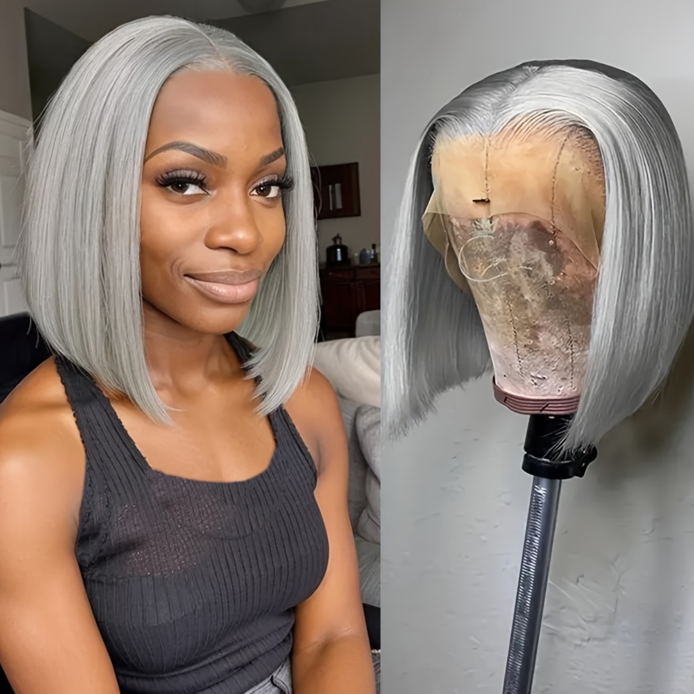 Bob Wig Grey Wig Lace London Wig By Envy Lace Front, Monofilament Part
