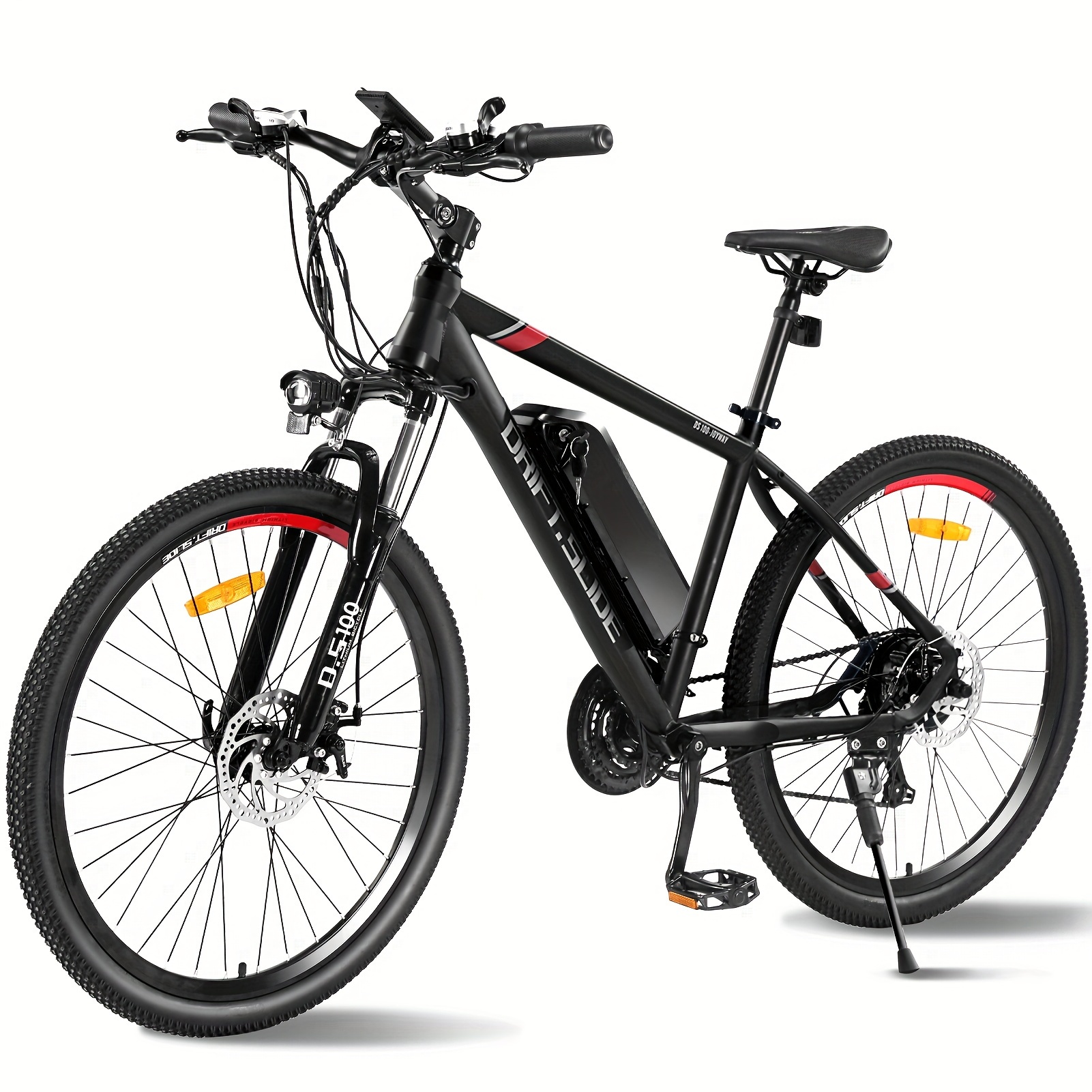 TEMU 26-inch Electric Bike With 500w Brushless Motor, 21-, Fork Suspension - Versatile Mountain & Commuter Bicycle For Men And Women, Black, 36v 13a, Electric Mountain Bike