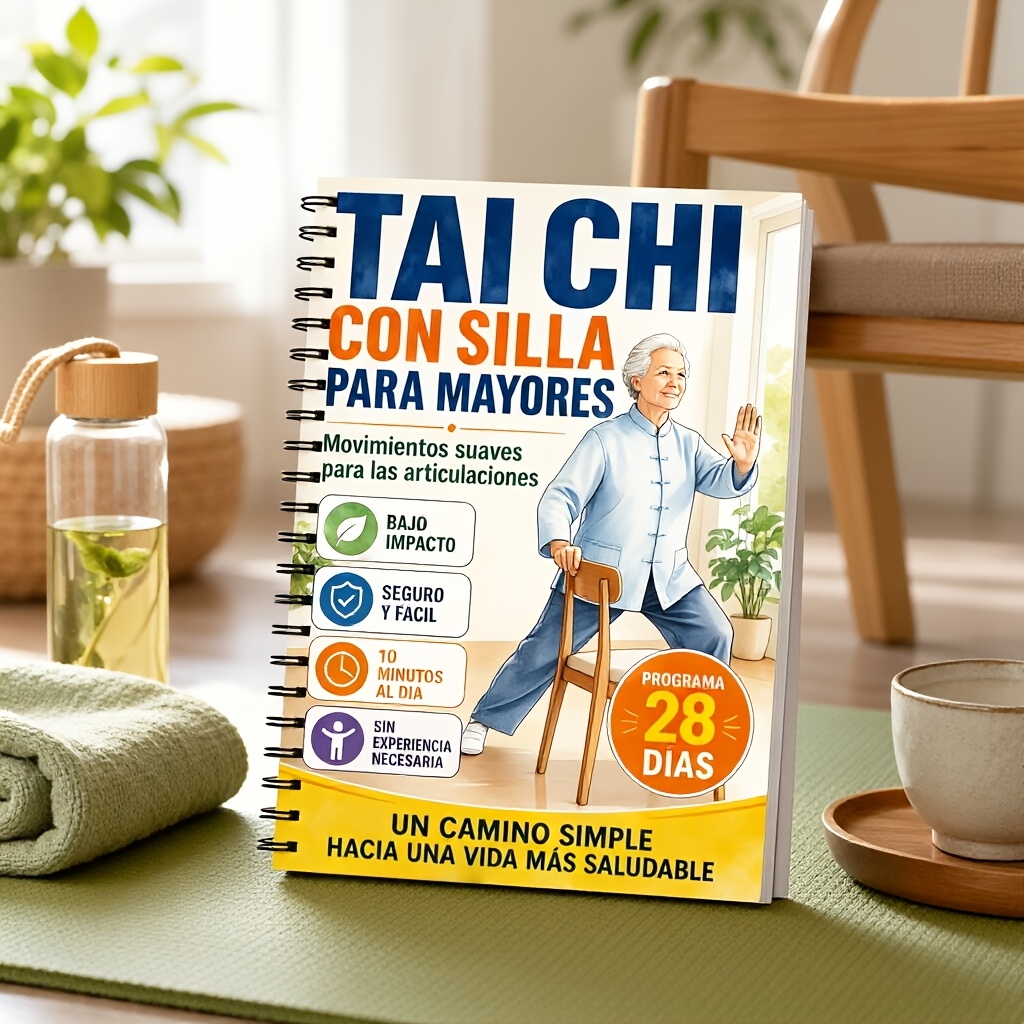 TEMU Cuaderno de ejercicios de Tai Chi en español con encuadernación en , para mayores de para aprender Tai Chi , libro de plan de ejercicios de Tai
