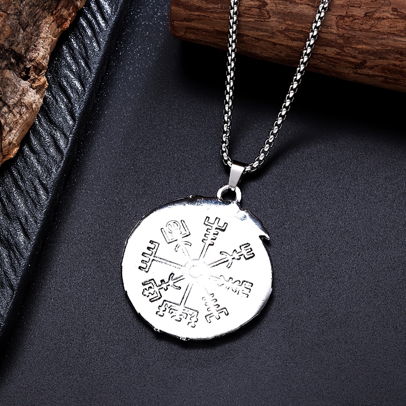 Nordic Viking Triangle Valknut Pendant Necklace, Vintage Style
