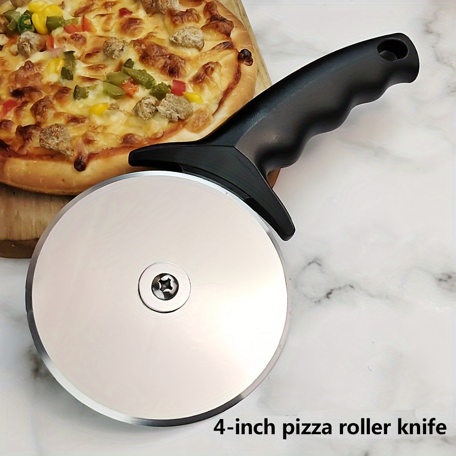 

1pc Stainless Steel Pizza Cutter - Perfect For Slicing And Serving Pizza, Baking Tools For Home And Professional Use, Single Roller Pizza Cutting Knife, Kitchen Gadgets