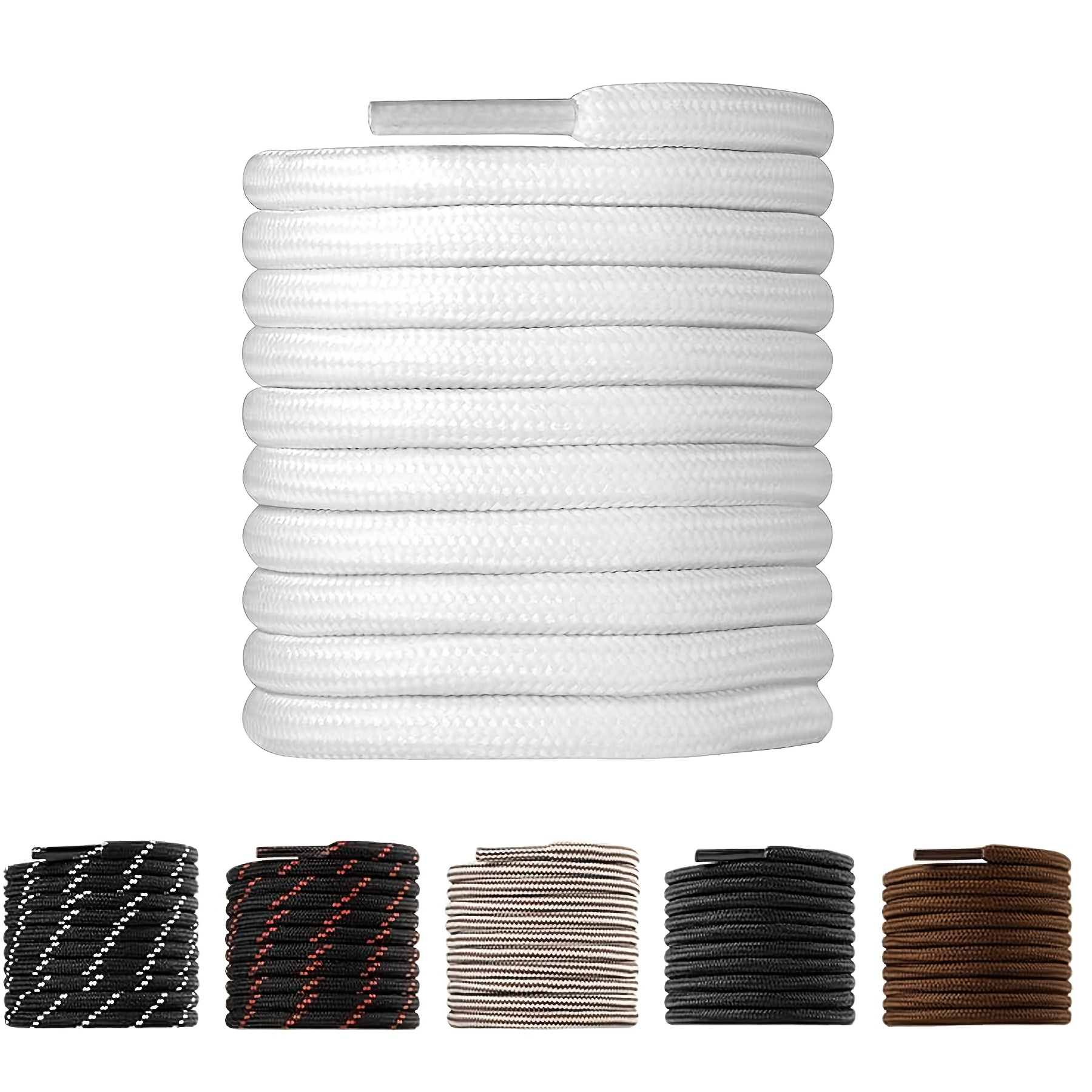 größere runde schuhbänder für arbeitsschuhe, strapazierfähige, dicke 4mm schnürsenkel für turnschuhe, wanderschuhe, ersatz runde schnürsenkel für männer und frauen, 90-180cm