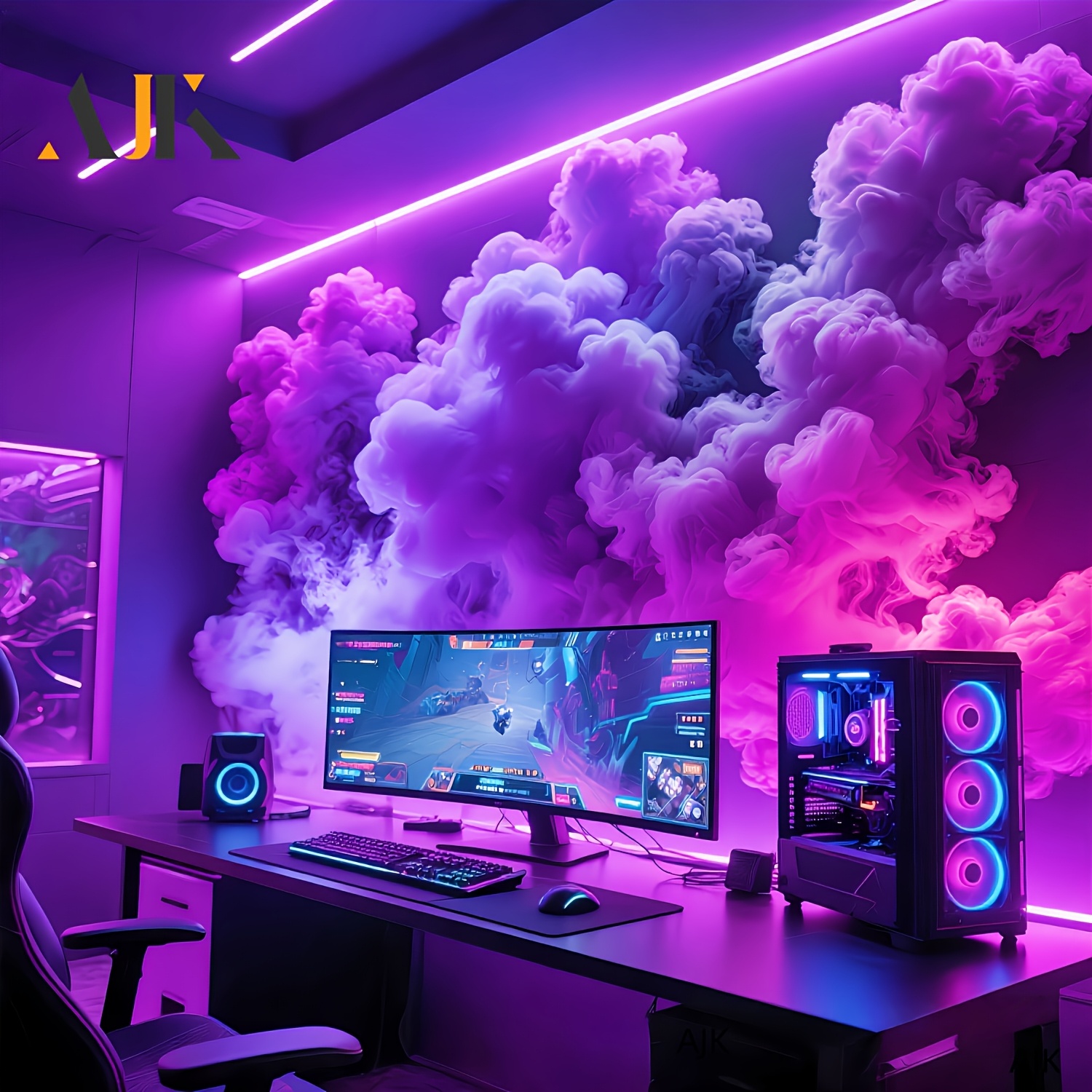 AJK LED Cloud Light with Music Sync RGB Changing