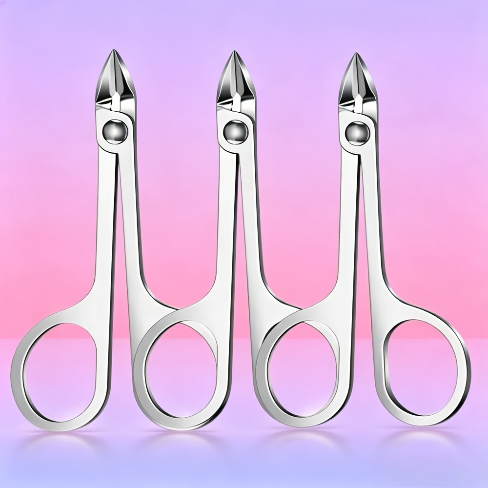 TEMU 3pcs Travel Dead Skin Trimmers, Sharp And Durable Nail Tools For Trimming Cuticles And Hangnails, Stainless Steel Material