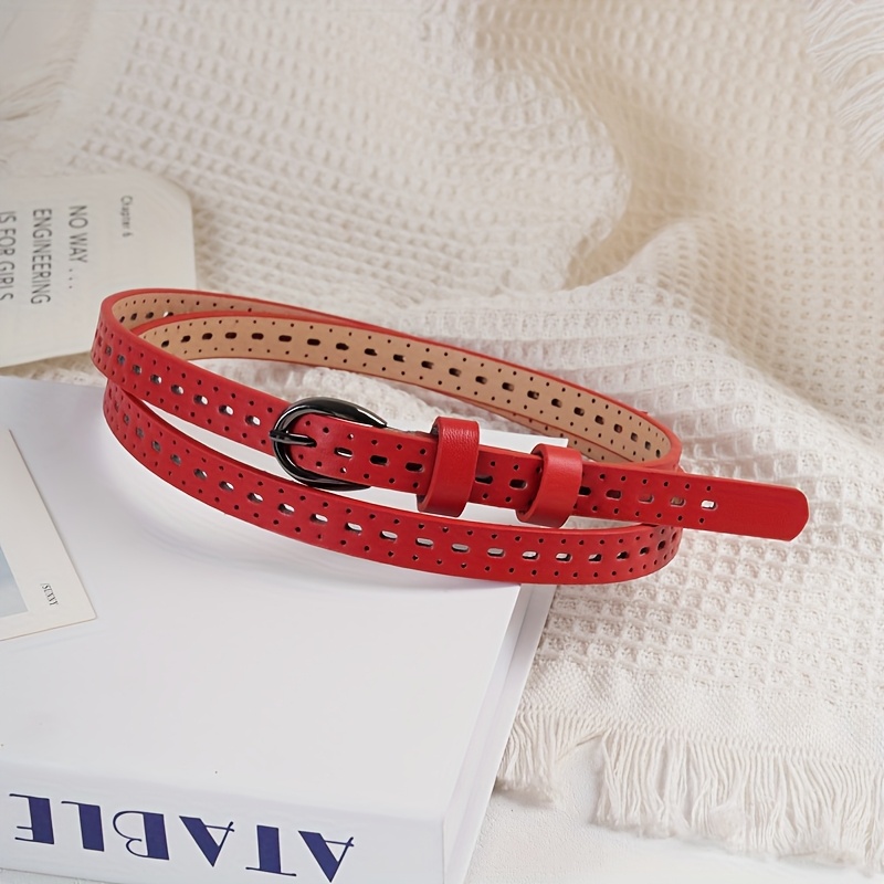 TEMU 1pc Women's Fashionable Belt, Retro Minimalist Style, Hollowed-out Belt Design, Suitable For Jeans And Coats, Mother's Day