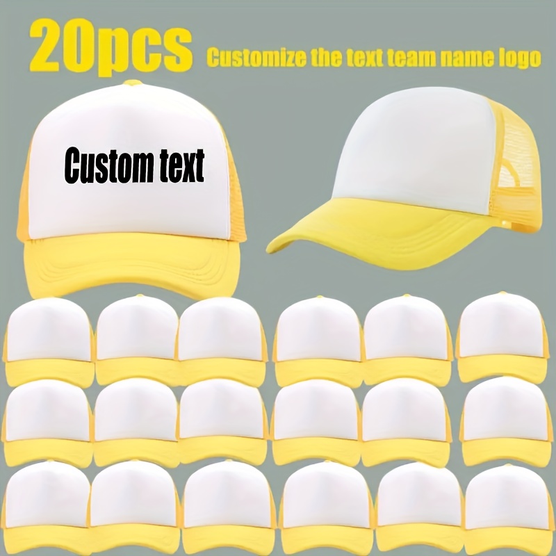 20 Custom Logo Trucker-Style Baseball Caps