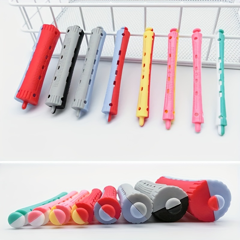 

12pcs/set Multi-color Cold Perm Bars, Hair Perm Rods, Diy No Heat Hair Curler For Styling Hair
