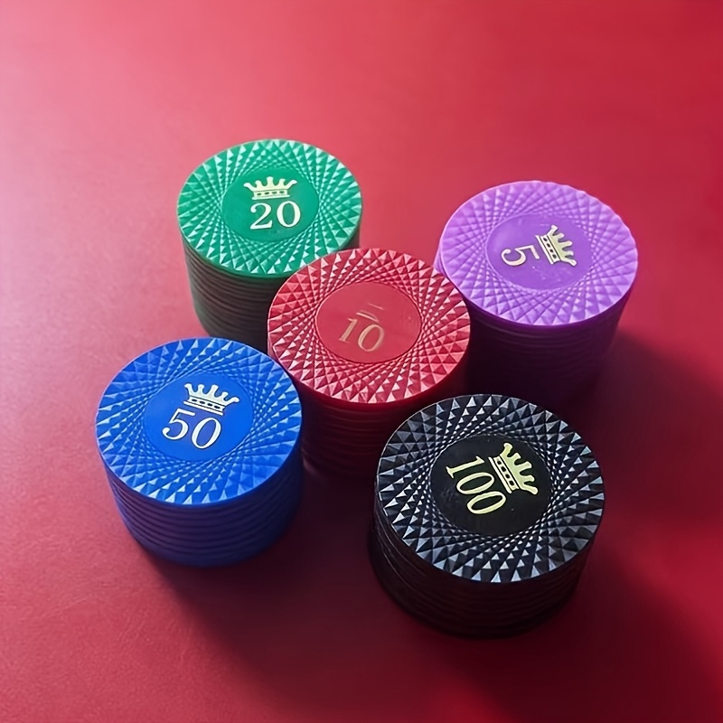 100pcs Numbered Poker Chips Set with Storage Box