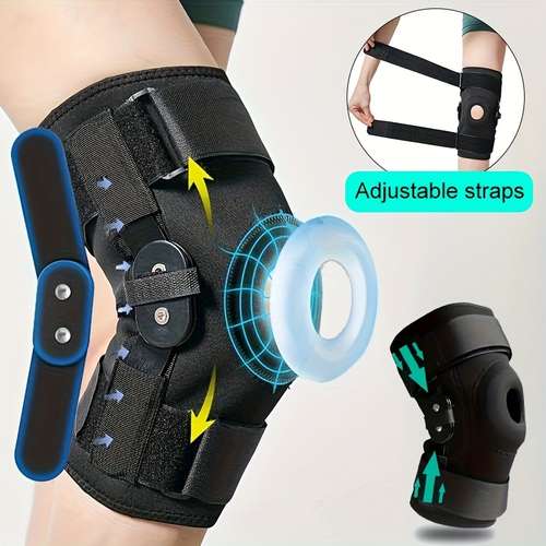 Knee Brace for Knee Pain Compression Knee Support with Side Stabilizers for Men and Women, Knee Pads for Meniscus Tear Relief, Running, Workout Knee Brace for Knee Pain Compression Knee Support with Side Stabilizers for Men and Women, Knee Pads for Meniscus Tear Relief, Running, Workout