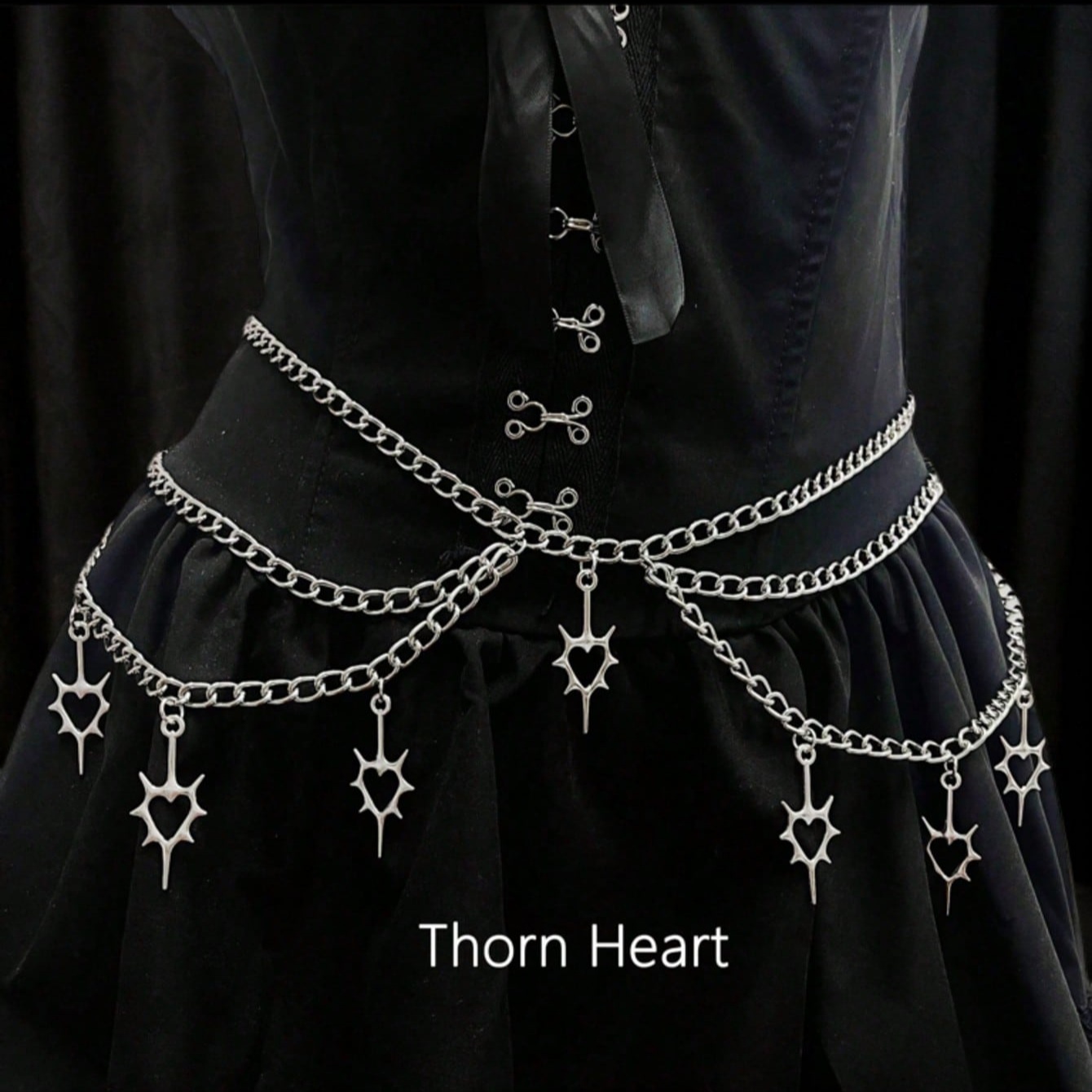 a punk style fashionable unique hip hop thorn heart pendant  display picture 2