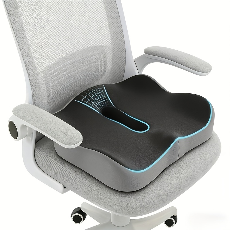 poza articolului pernă cu   pentru scaun auto și scaun de birou, spumă ergonomică cu   - husă moale din poliester, lavabilă manual, culoare mixtă, design pentru ameliorarea presiunii și suport lombar, material mixt premium pentru   confortabil pe loc, stil la modă, husă durabilă