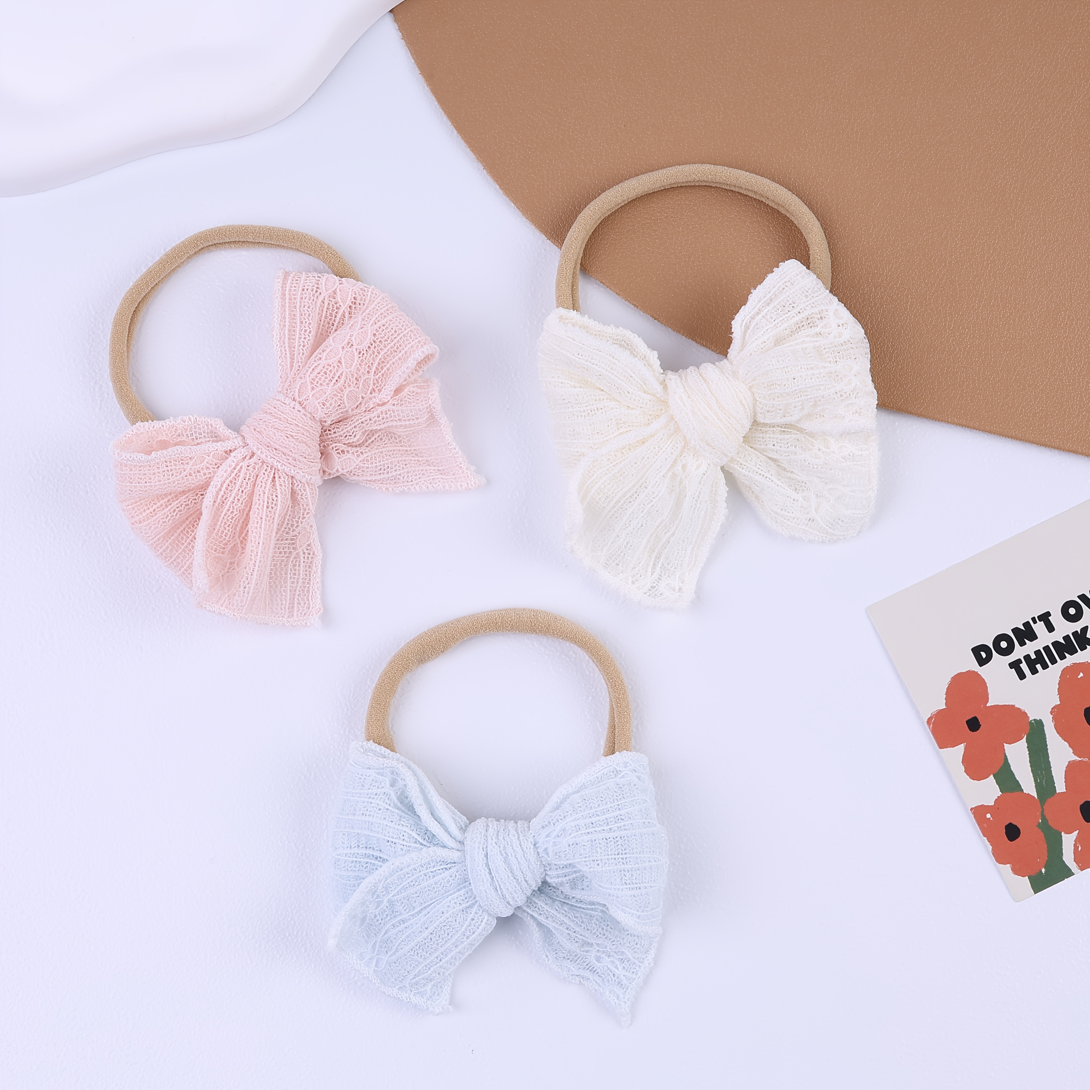 AsggBah 3x Haargummis Mit Vintage-Blumen – Elastische Haarbänder, Verziert, Für Frauen & Mädchen, Vielseitig Einsetzbar