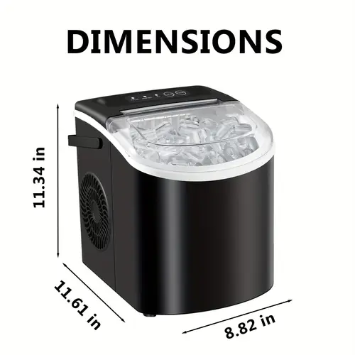 outdoor ice maker machine portable ice machine countertop with carry handle self cleaning ice makers with basket and scoop 9 cubes in 6 26 lbs per day ideal for outdoor cooking camping rv