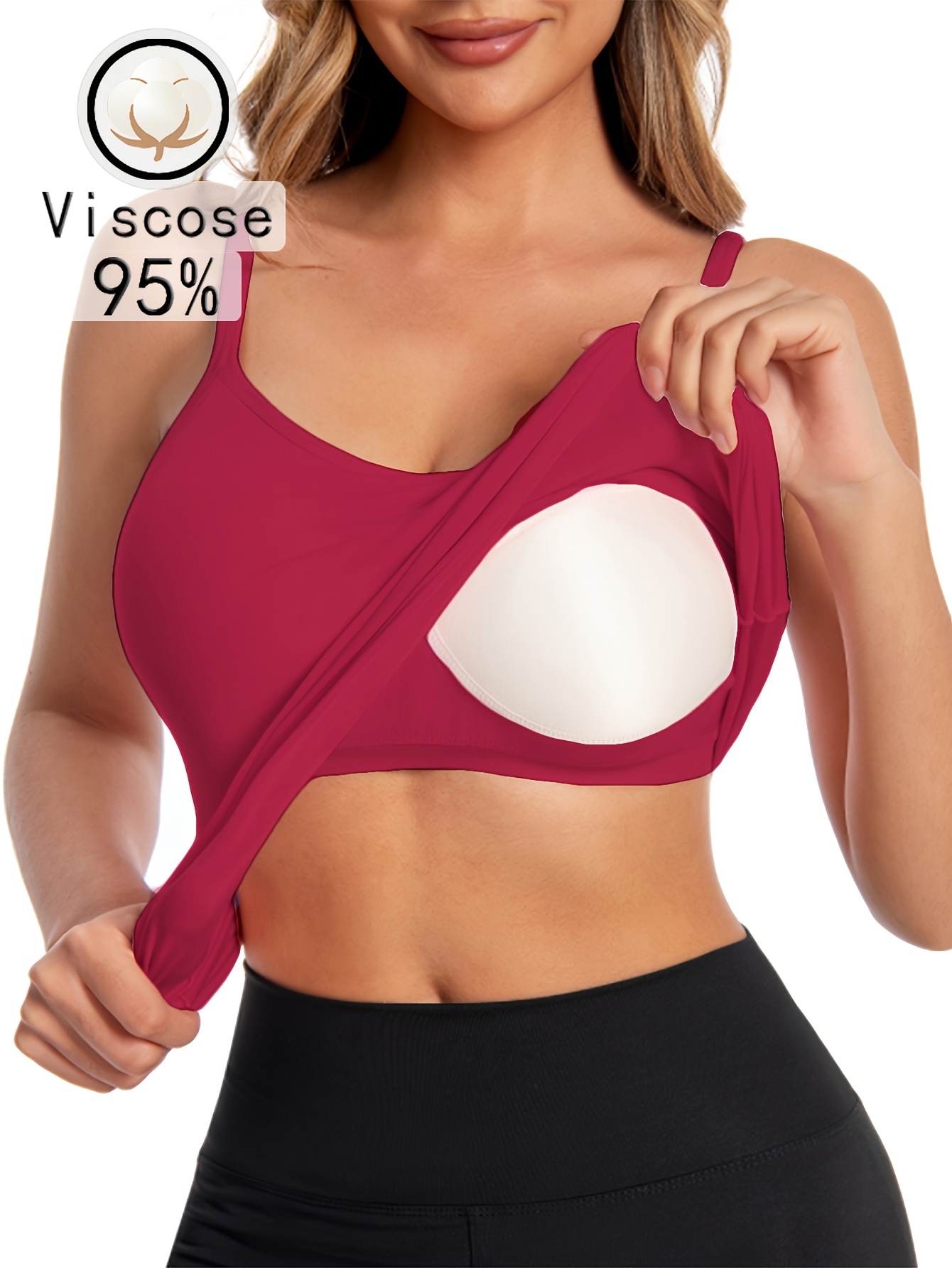 womens bra style vest with padding wearable underwear home casual   base layer vest nightwear