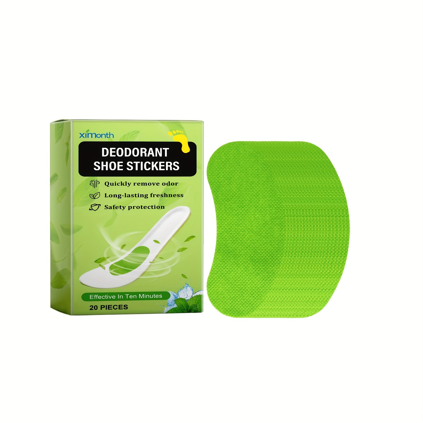 TEMU 20pièces Autocollants Deodorants Pour Chaussures, Respirants Et Absorbants de La Transpiration, Confortables Et Rafraîchissants, À Des Semelles