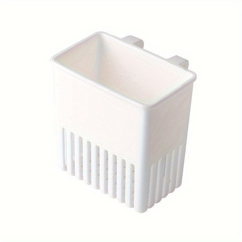 Wall-mounted Kitchen Drain Rack For Utensils, Knives, And Forks - Durable Plastic Cutlery Holder With Sponge Storage, Space- Design For Home Use, Kitchen Utensils
