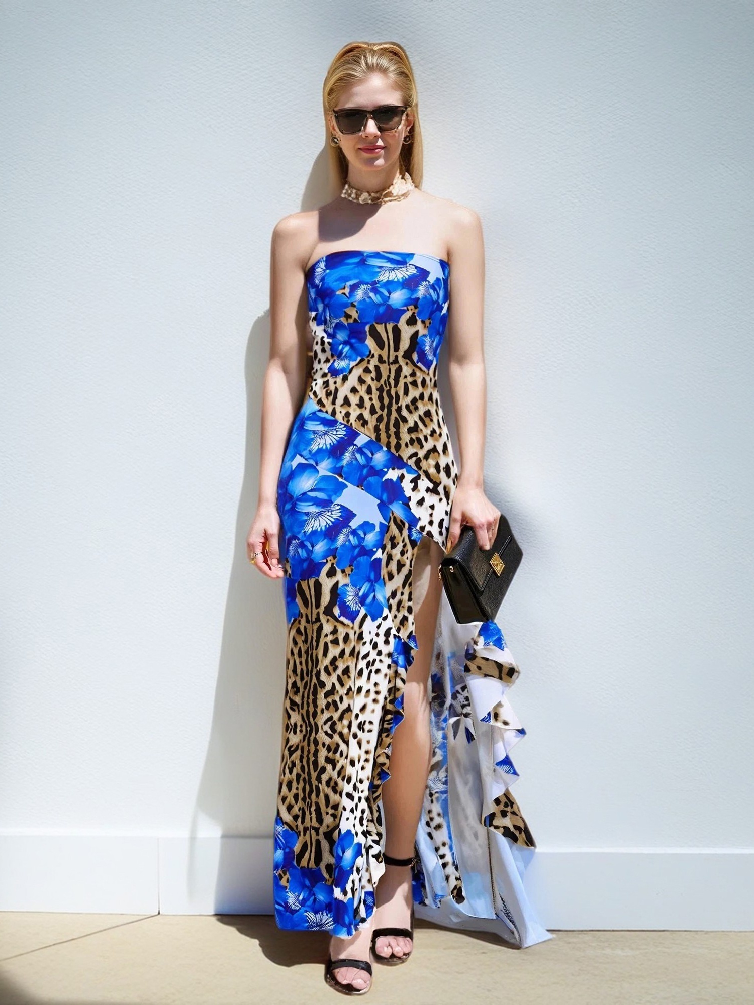 Womens Dresses High Low Leopard Print Dress Women's Leopard Print