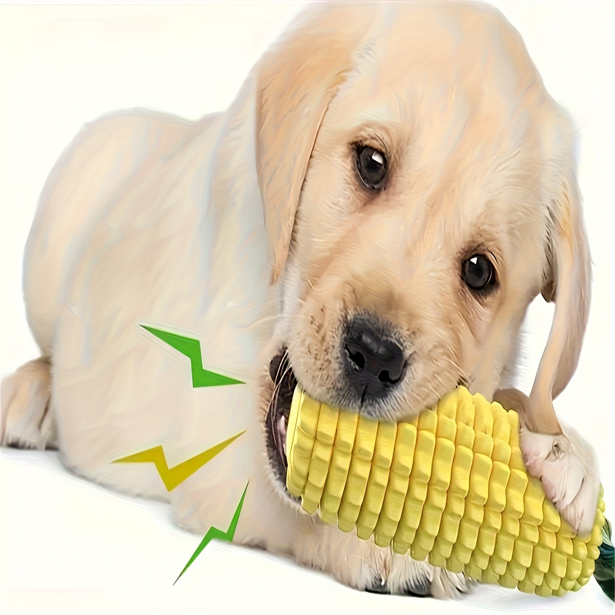 Tpr Durable Chew Corn Cob Dog Toy Squeaker Rope Knot Pet Temu