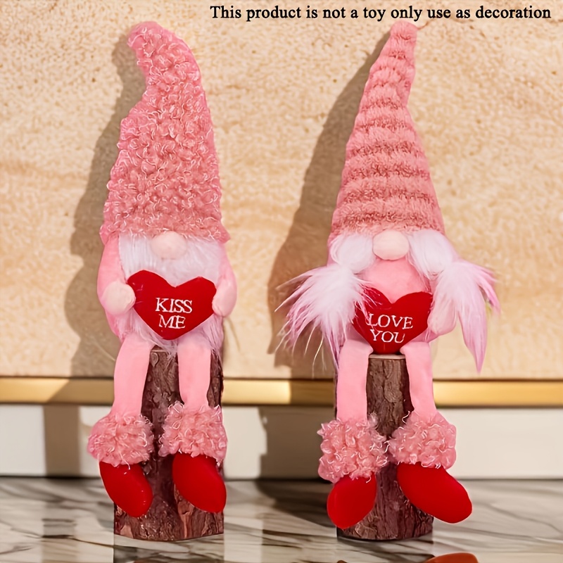 

2pcs Valentine's Day Long-legged Love Decorations Romantic Handmade Plush Elf Decorations For Home Bar Decorations Home Decorations Valentine's Day Gifts