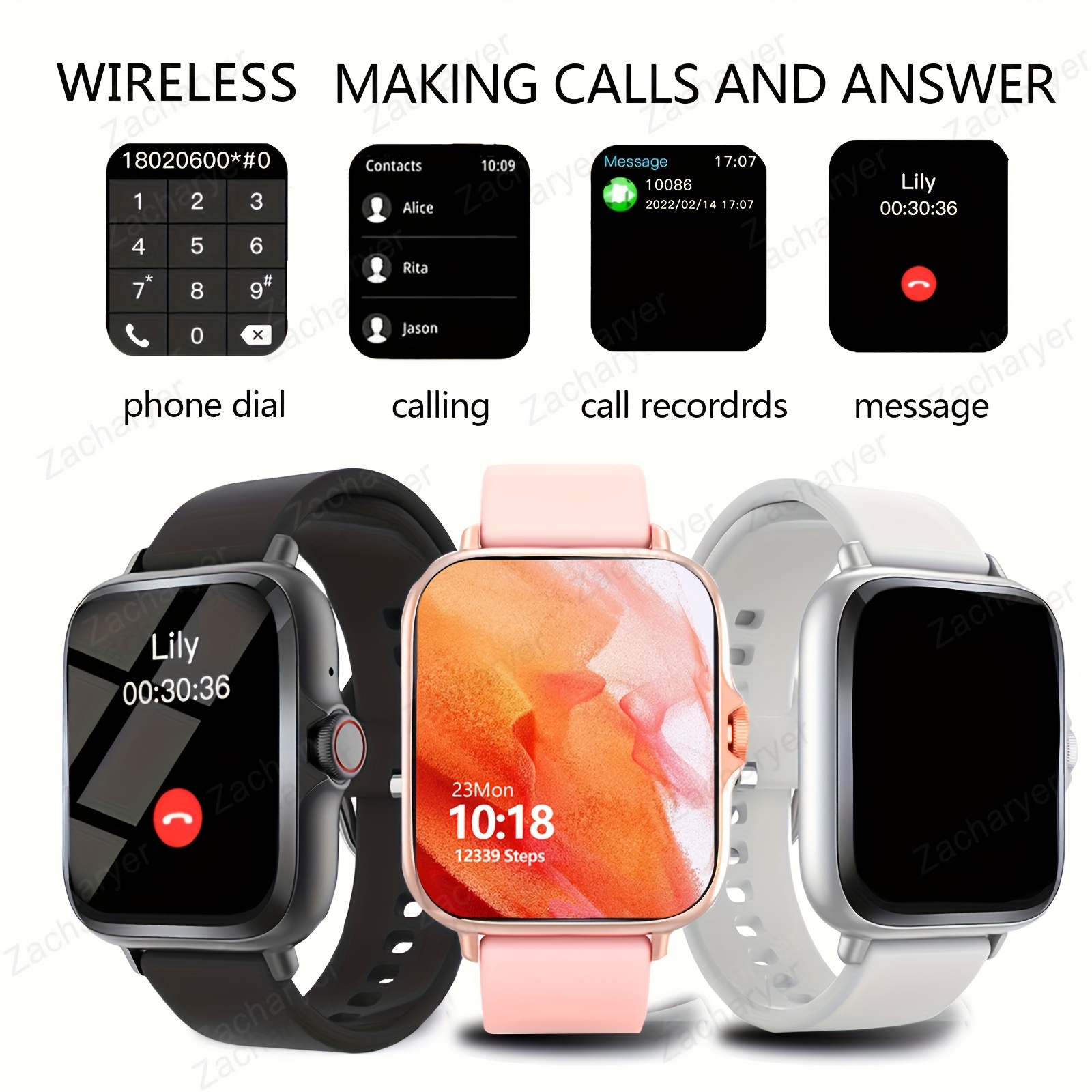 

Smart Watch With Answering And Calling Function, Sports Watch Compatible With Android And Iphone, Suitable For Both Women And Men