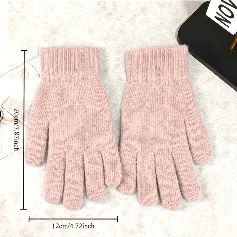 TEMU 1 Pair Set New Women's Fashion Gloves Windproof And Warm Fleece Autumn/winter Gloves Stylish Additions For Casual Wear Suitable For Daily Use