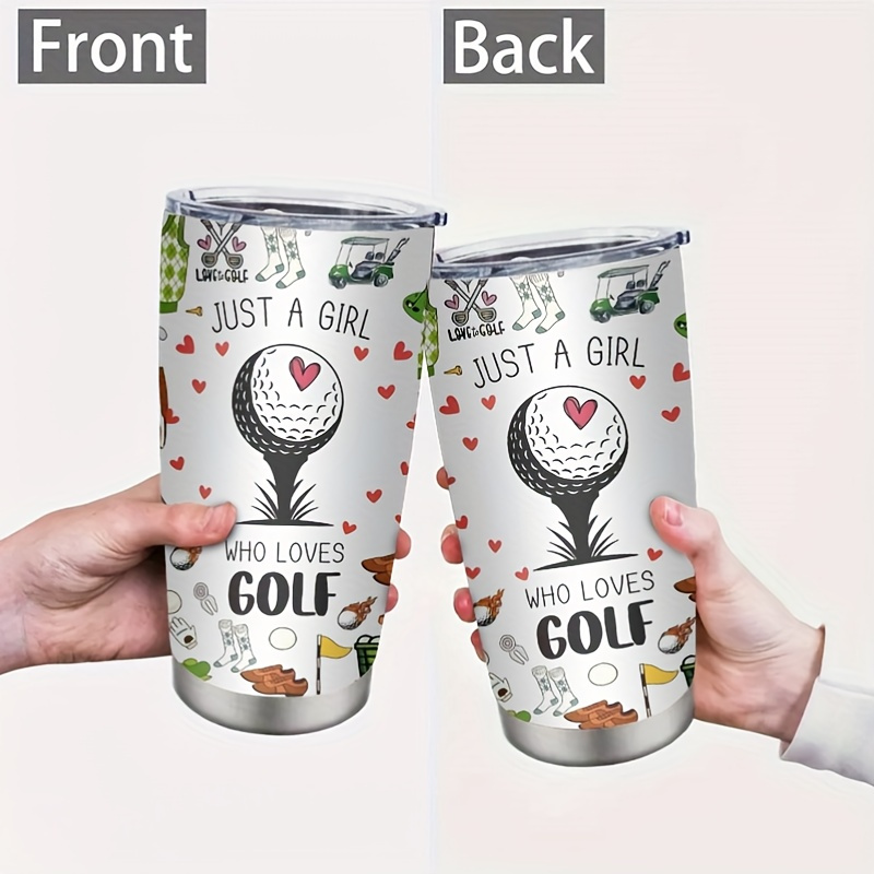 

20oz Steel For , 304 , Insulated Mug Lid & , Golf For Women - ' Who Golf' , Christmas For Female Golfers