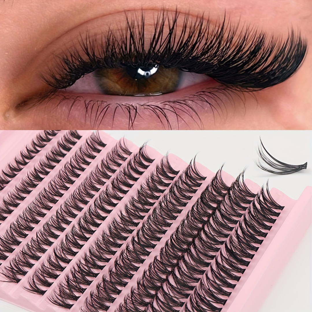 

200 Pairs Russian Dd False Eyelashes Set - 0.07mm Thickness, Natural Fluffy Extra Thick Mixed Styles, D , Lengths 6-15mm, Self-adhesive Reusable Eyelash Extensions For Beginners