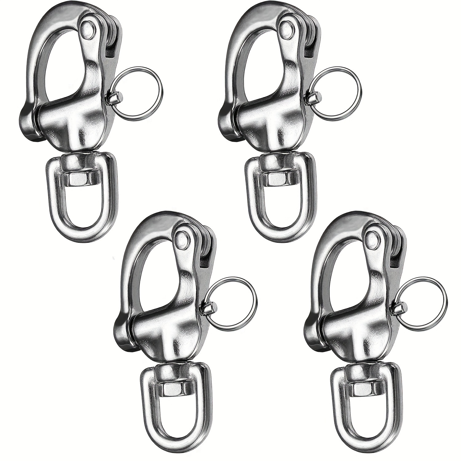 Image of Snap Shackle Steel Swivel Shackle Sailing , Quick Release Snap Hook Boat Shackles Sailboat Hardware For Sailing Rigging Shackles