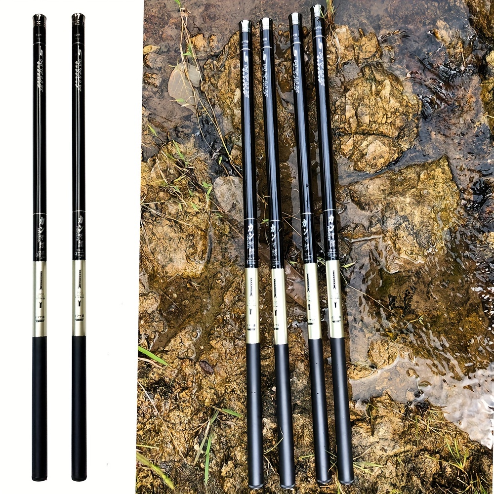 

Carbon Fiber Telescopic Fishing Rod - Stream, River & Pond | Catch Carp, , | Sizes 3.6m-7.2m | Portable & With Medium