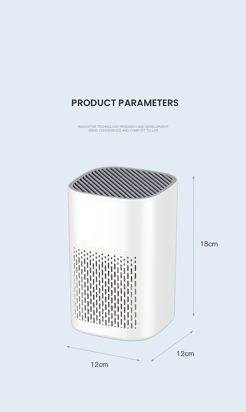 HEPA Air Purifier for Home, Deodorizing for Office Living Room Bedrooms, for Smokers, Odor, Dust, Pollen, Pet Dander, Car Air Fresh for Bedroom Office Halloween Christmas Independence Day Gift