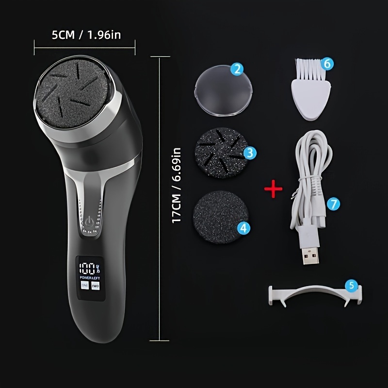 electric feet callus removers rechargeable portable electronic foot file pedicure tools electric callus remover kit professional pedi feet care for dead hard cracked dry skin ideal gift electric foot repair machine 1