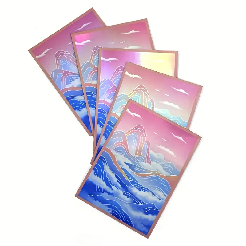 glitter card sleeves 10 Pcs Photocard Sleeves,Plastic Glitter Small Bag,A5 Photocard Sleeves Cover Pocket Holder Photo Protector,4 Pocket Picture Card Insets,Photo Album