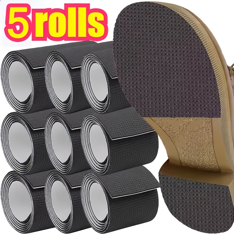 E-shop 5 Rollen Hochleistungs-Anti-Rutsch-Sohlen - Dicke, verschleißfeste Fersenpolster, geräuschreduzierende Puffer, geeignet für High Heels, Stiefel,