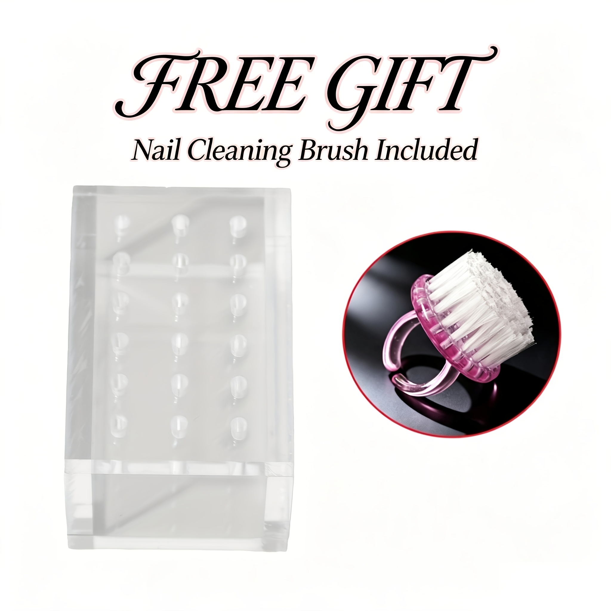 TEMU 2pcs Support de rangement épaissi transparent en acrylique à 18 trous pour forets à ongles, matériau haute et résistant à la pression, rangement