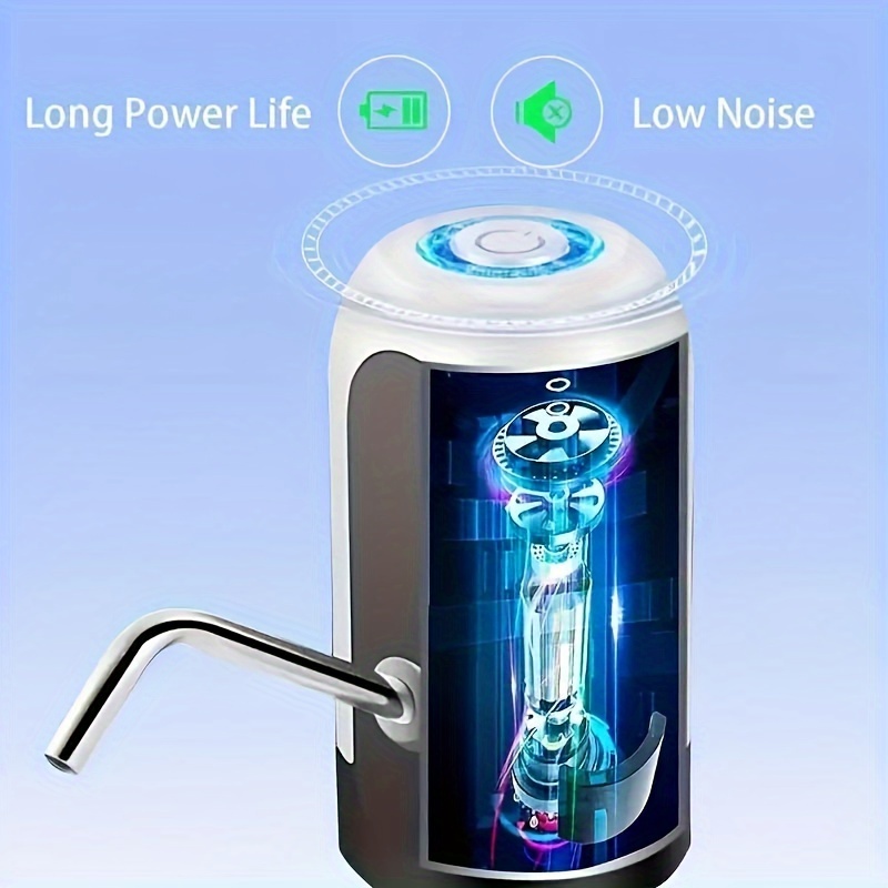 usb rechargeable portable water pump fits 3 5 gallon bottles easy automatic dispensing for camping home details 6